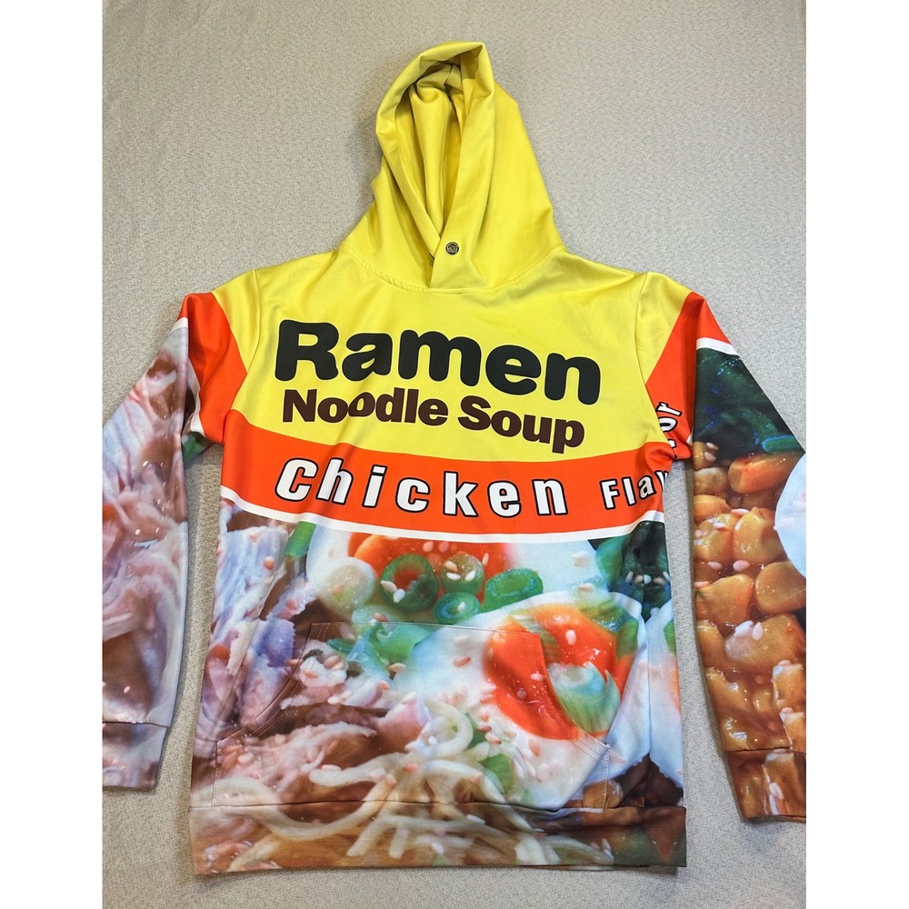 Pizoff Ramen Noodle Soup Chicken Flavor All Over Print Hoodie Sweatshirt Large